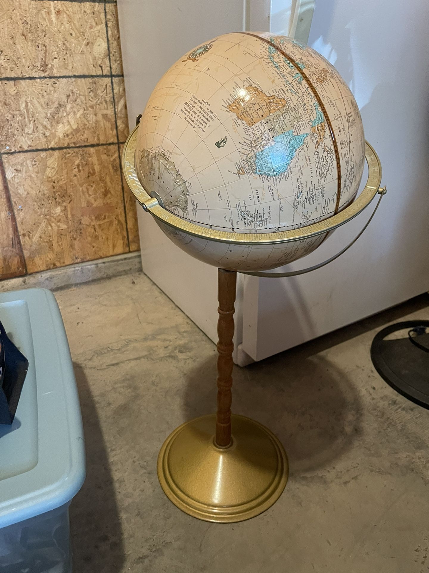 Antique Globe On Stand