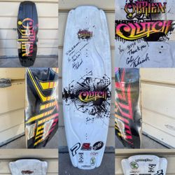 Wakeboards Vizen and Clutch Signed by Coby and Tarah Mikacich 