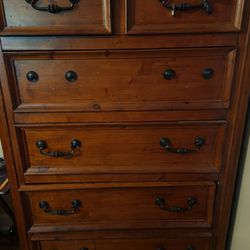 Chest, Nightstand And Dresser with Mirror, Queen bed 