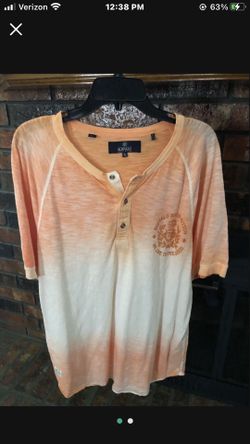 Mens “Buffalo” Orange Ombré Shirt Size XL (Cash Only)