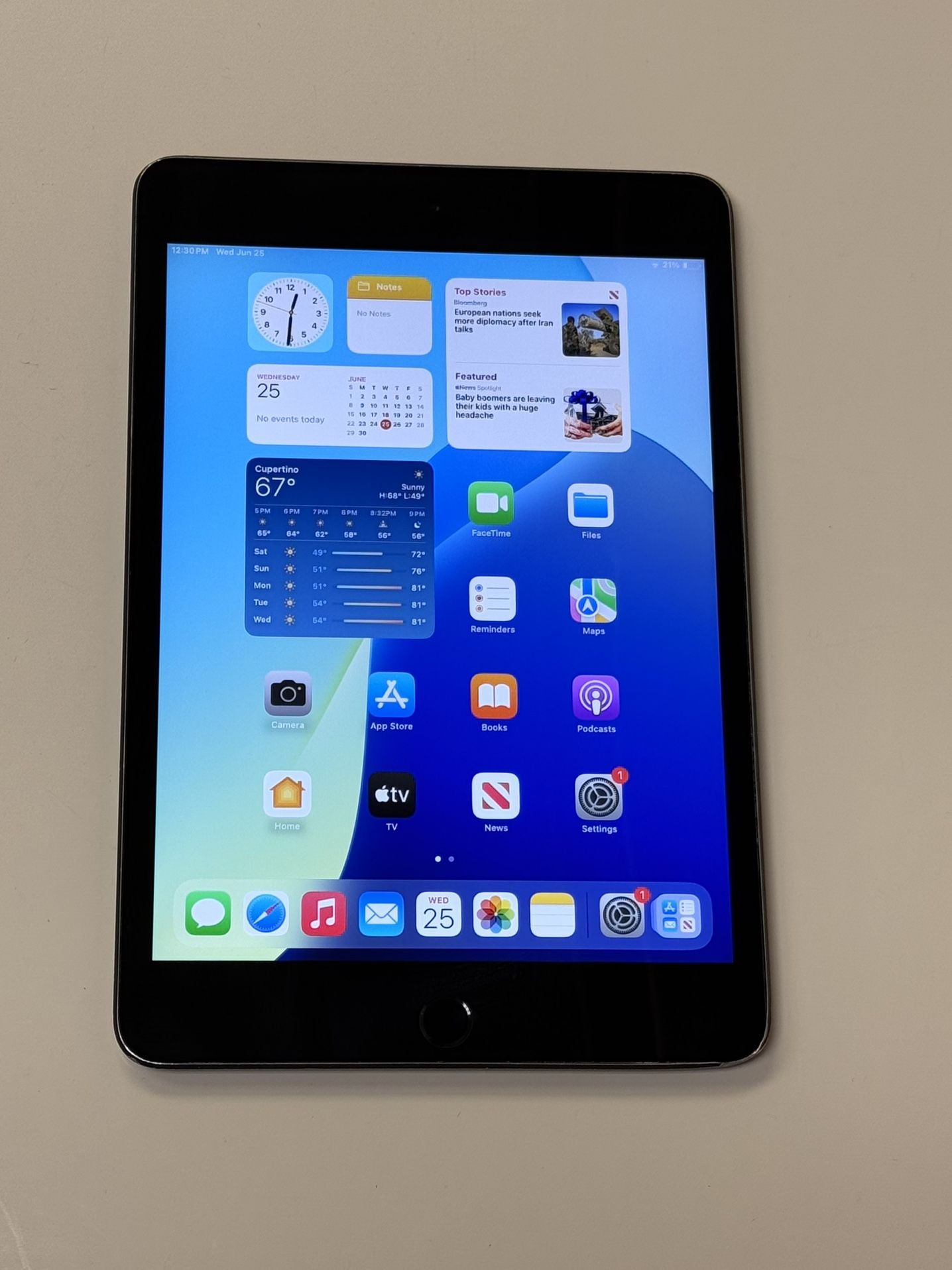 Apple iPad Mini 5 5th Gen 64GB 7.9” Tablet IOS 18.5