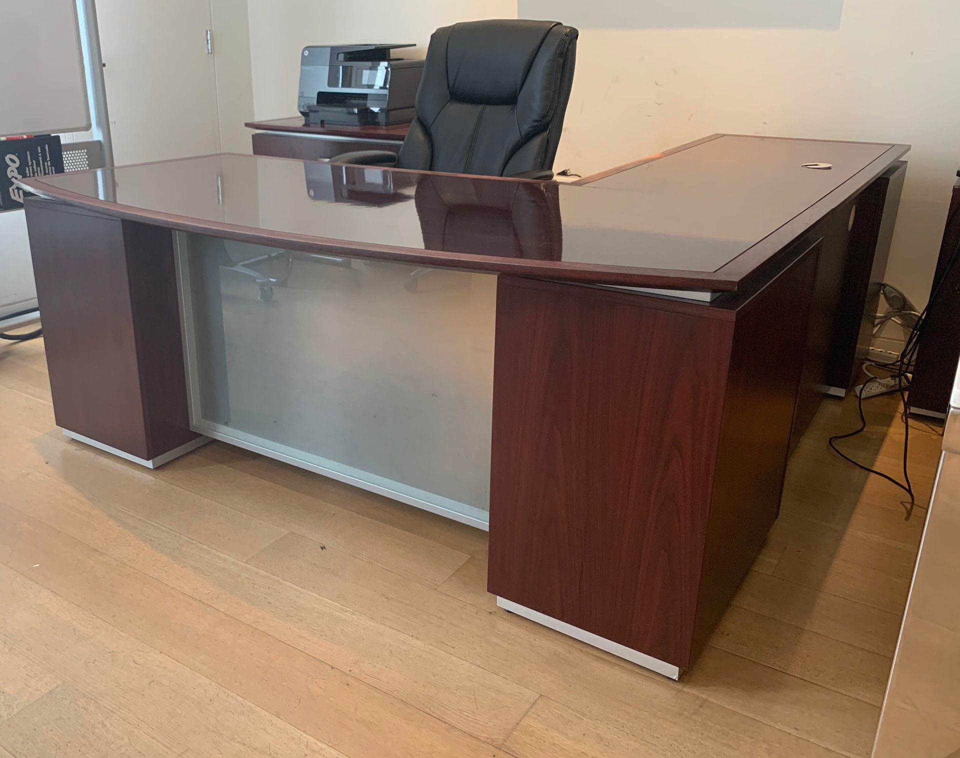 Gorgeous Executive Desk and Credenzas