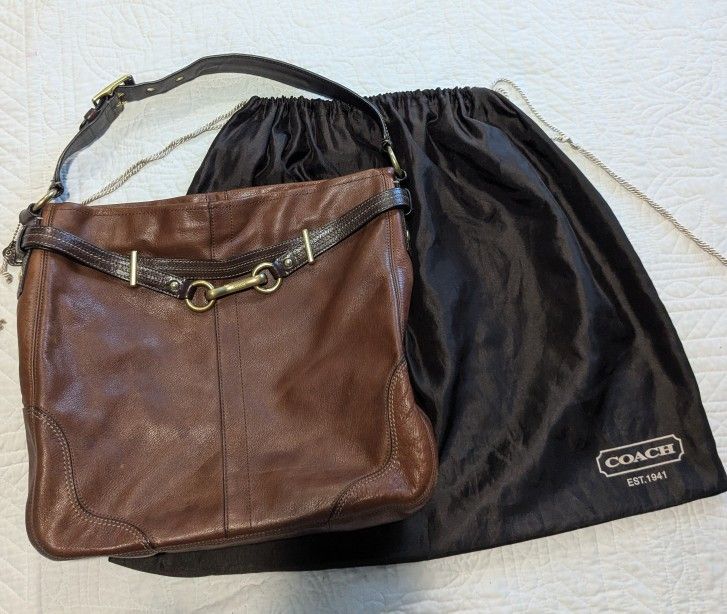 Coach Hampton Boho Satchel Leather Shoulder Bag