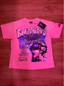 Size XL Pink brainwashed hellstar tee shirt