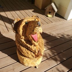 Fresh Happy Bear Carving