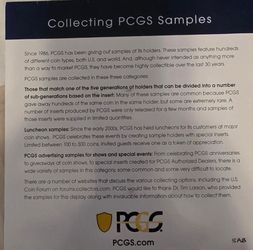 PCGS sample slab holder set