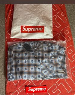 Supreme number nine hoodie flannel
