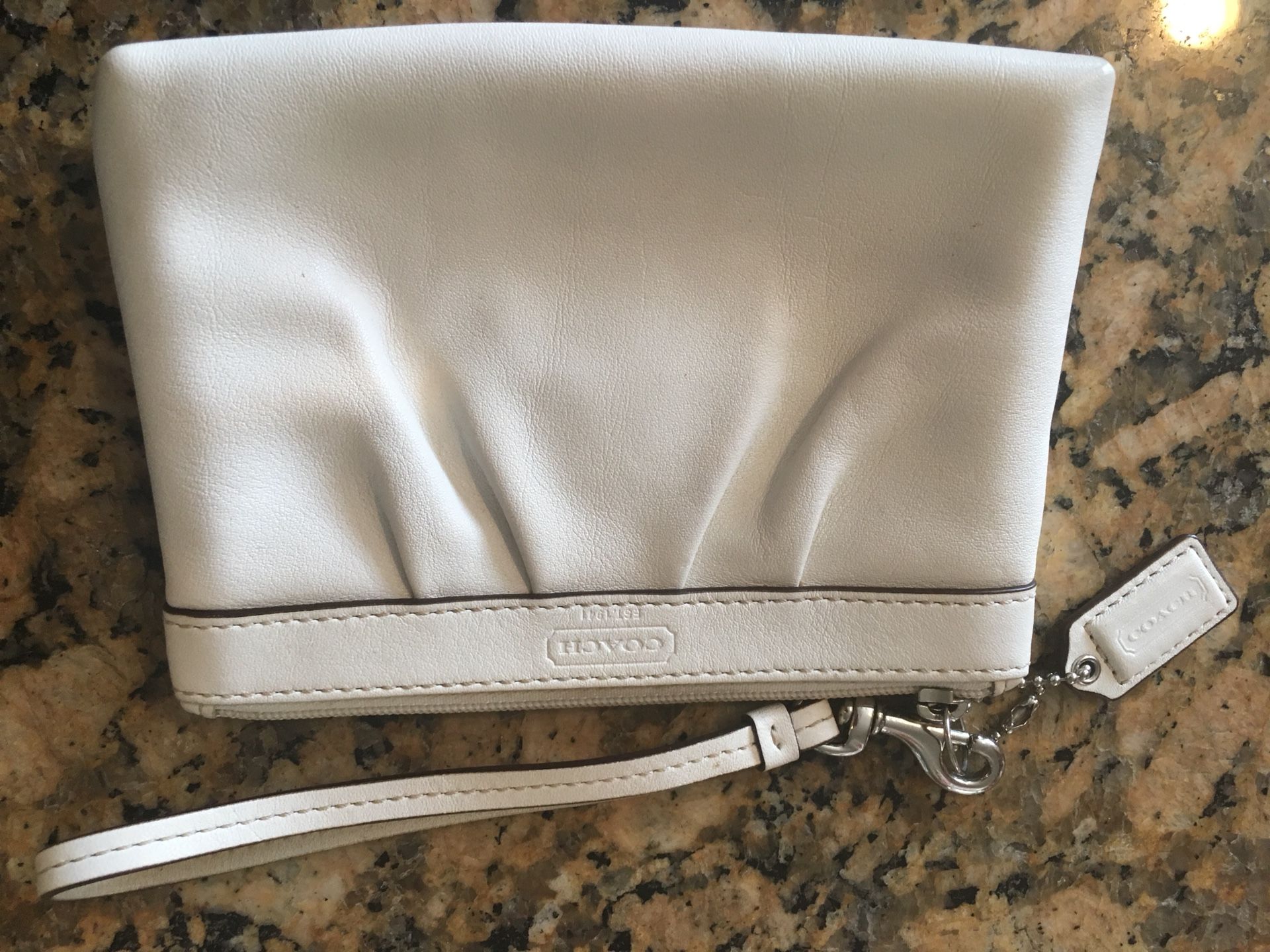 Leather Coach wristlet