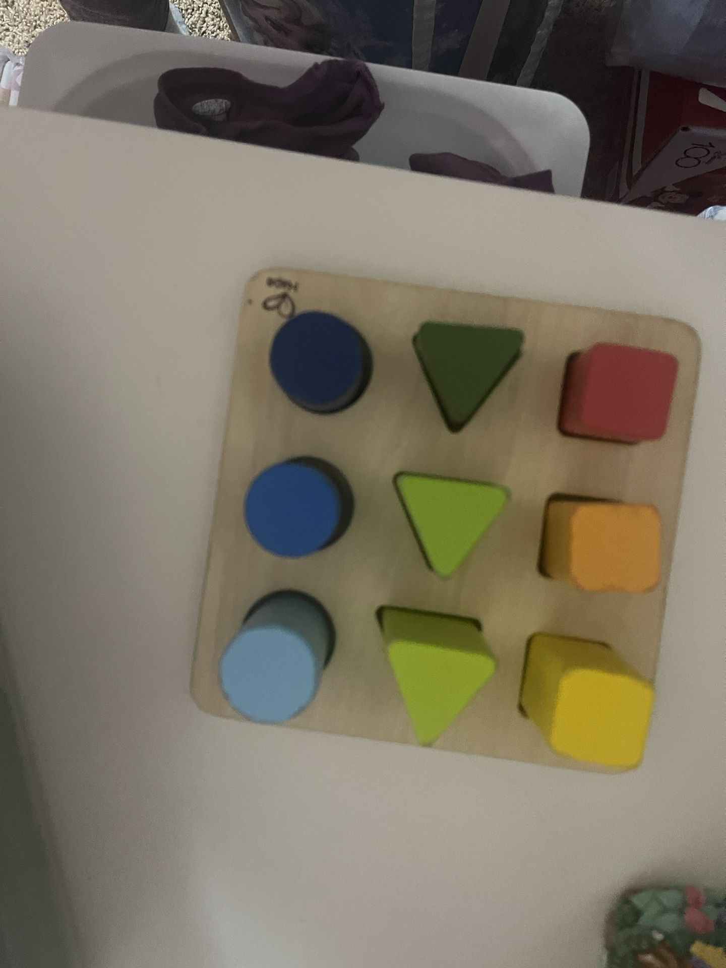 Hape Wooden Color and Shape Sorter Toy| Puzzle Board Montessori Preschool Educational Toy for Toddler