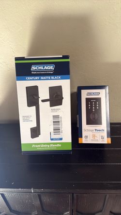 Schlage Century Matte Black Front Entry Handle