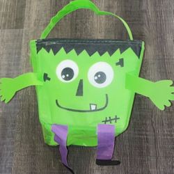 Canvas Monster Halloween Trick Or Treat Basket