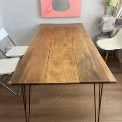 Wooden dining table