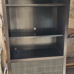 Black Shelf And Cabinet 