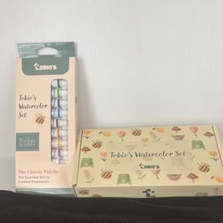 Original Tobios Compact Mini Wooden Watercolor Paint Set