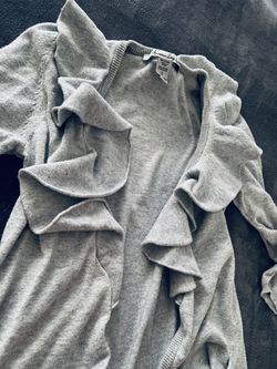 Cardigan American Rag Small Grey Ruffles Sweater Juniors