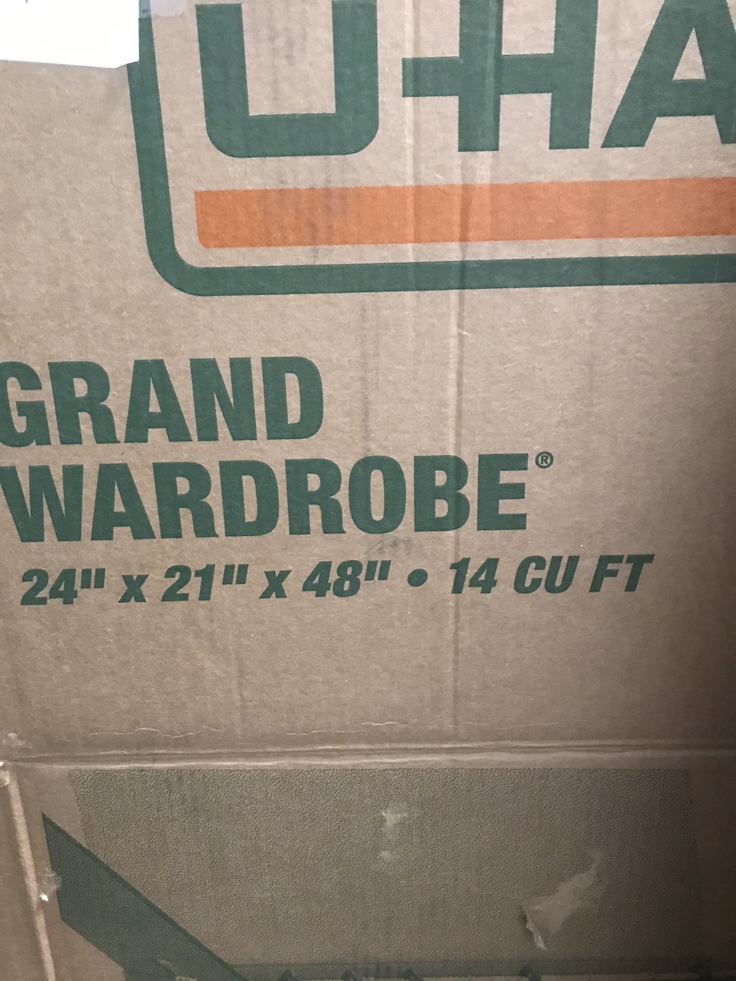 UHAUL Wardrobe Boxes - 3 Grand, 1 Shorty And One Sport Utility