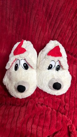 Women’s large puppy slippers