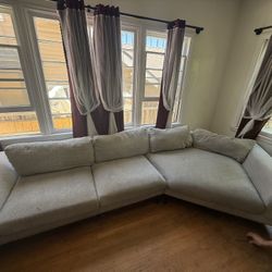 Grey/Beige Wedge Sofa