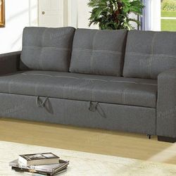 New 84" x 57" grey or black pullout sofa bed