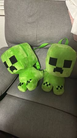Minecraft Creeper Plush Backpacks – Set of 2