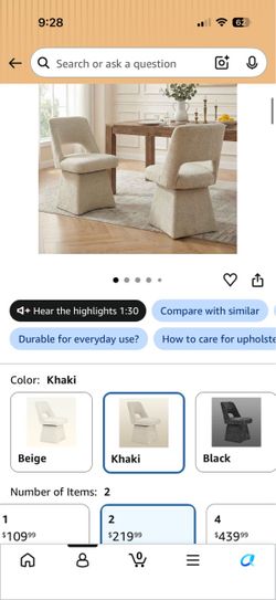 Dining room chairs