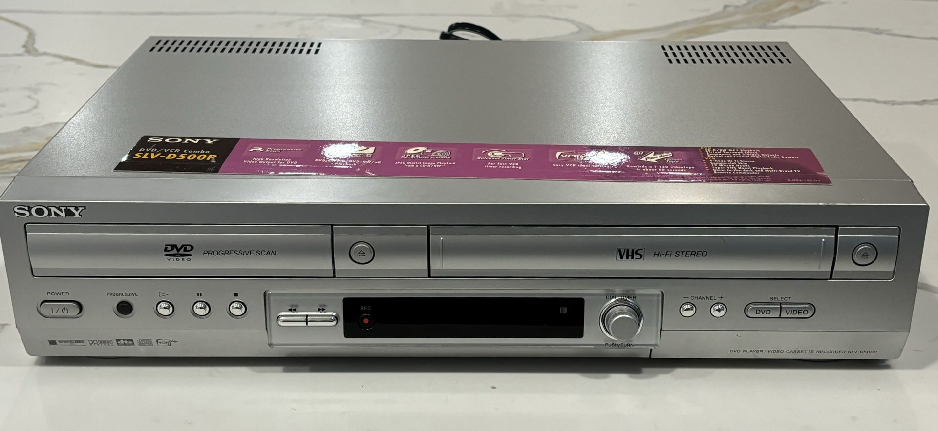 SONY SLV-D500P VCR SILVER VIDEO CASSETTE RECORDER NOT WORKING PROPERLY NEEDS REPAIR