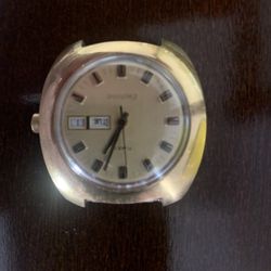 Vintage 1970s Timex Watch Large Great Shape 