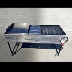 carrito con plancha y asador
