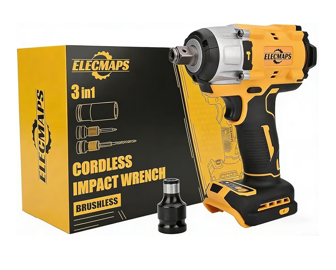 Brushless Electric Impact Wrench Drill Set for Dewalt 20V Batteries