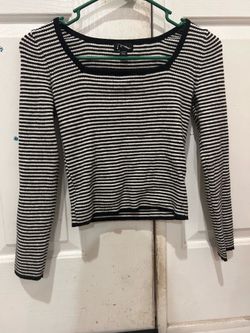 Black and white striped formal shirt