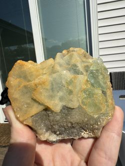Yellow and green Sugar Fluorite Specimen  
