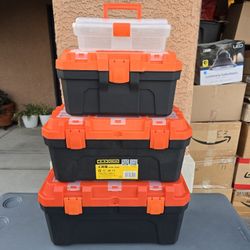 Portable Tool Storage Box, Organizers With Foldable Latches