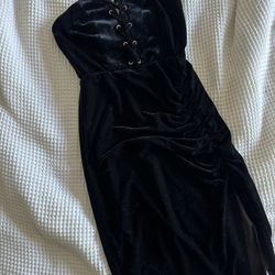 Velvet Corset Top Dress