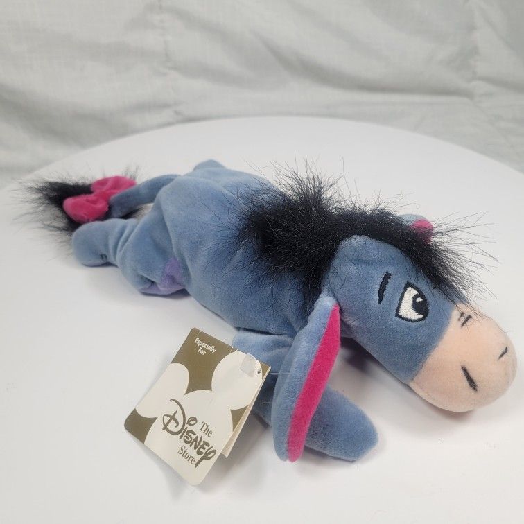 Walt Disney New Eeyore Plush Bean Bag Toy Bumble Bee On Right Back Foot NWT 9"