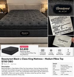 Beautyrest Black L-Class King Mattress Medium Pillow Top