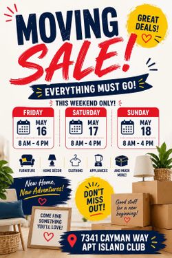 Moving sale