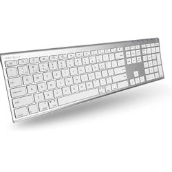 Macally Wireless Bluetooth Keyboard for Mac - Compatible Apple Keyboard or MacBook Pro/Air, iMac - Multi-Device, Up to 3 Devices with 110 Keys, 20 Sho