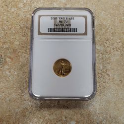 2001 $5 Gold Eagle NGC MS70 Coin