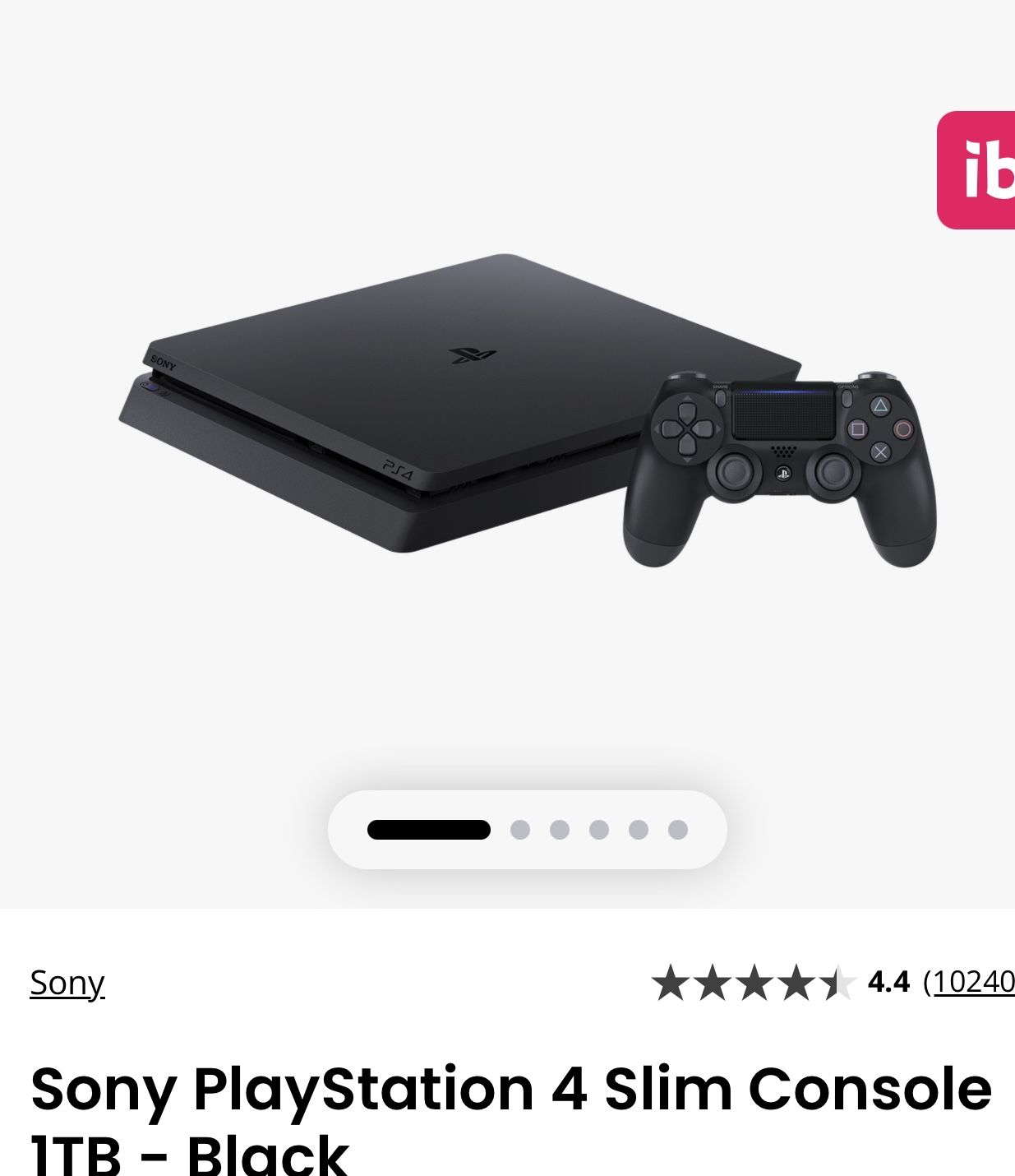 USED Ps4 Slim Console 1TB - Black