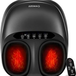 KNQZE Foot Massager Machine with Heat, Shiatsu Deep Kneading Foot Massager with Remote, Compression, Multi-Massage Modes, Auto-Off Timers, Valentines 