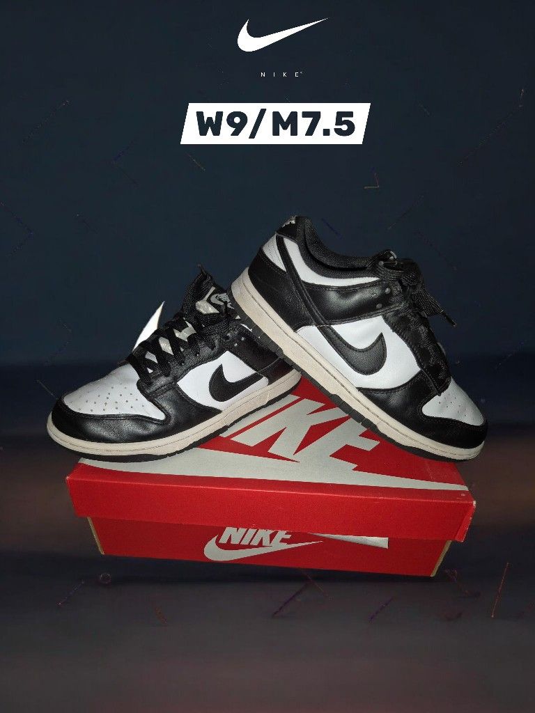 Nike Panda Dunks Low W 9/M 7.5