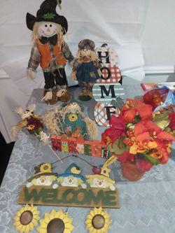 Fall Harvest Scarecrow Decoration Bundle (12 for all)