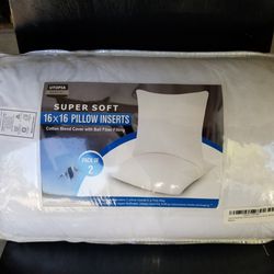 Utopia Bedding Supersoft 16x16 Pillow Insert Cotton Blend Ball Fiber  Filling for Sale in Orange, CA - OfferUp
