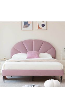 Pink Seashell Headboard and Frame