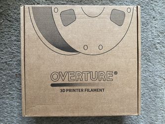 Overture Black PLA 3D Printer Filament 1.75mm 1kg