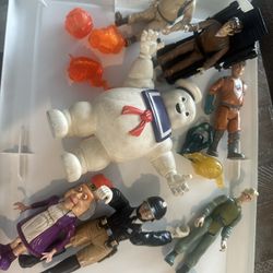 Ghostbusters Stay Puft Marshmallow Man + Vintage Action Figure Lot (Kenner, 1980s/90s)
