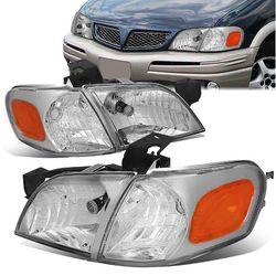 LA Zona Auto Parts 1997 to 2005 Chevy Venture Oldsmobile Pontiac Montana Trans Sport Chrome OEM STYLE Headlights