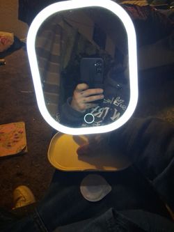 Light Up Mirror And tray Stand