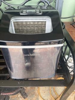 Improvement Ice Maker Machine Measurements: Approx. 16"L x 11.2"W x 13.5"H, 19.56" D. Working $50 Firm on Price