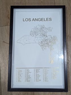Marmont Hills Los Angeles Framed Map